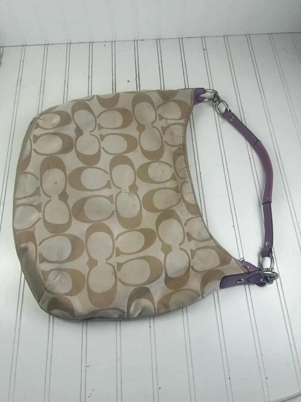 Coach Kristin Hobo Bag Signature C Monogram Vintage Y2K Shoulder Bag - Picture 5 of 16